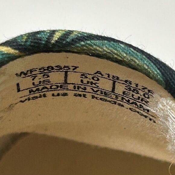 Keds X Rifle Paper Co. Palms Slip On Sneakers - Sz 7.5 - Picture 6 of 7